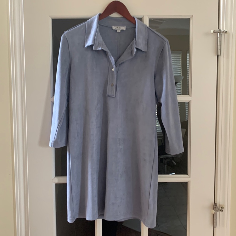 Faux suede tunic (32 inches length) Super soft!